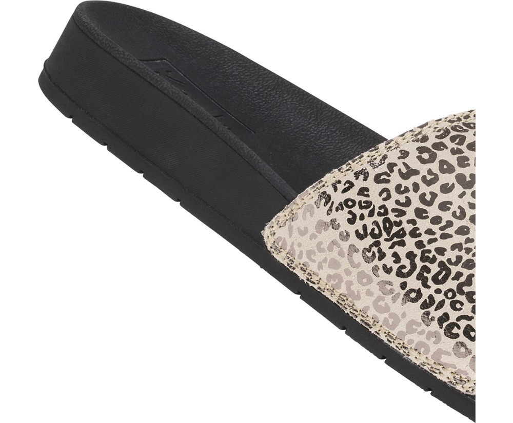 Sandalias Keds Mujer Negras/Doradas - Bliss Ii Cuero Leopard - 760-VLSBET